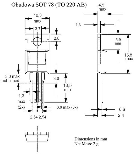 IRLZ44N N-MOSFET транзистор 55 В 41 А 83 Вт TO220AB