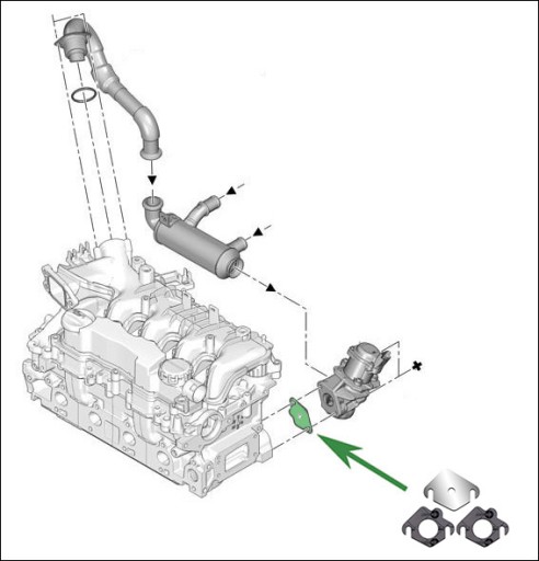 Заглушка EGR VOLVO C30 S40 S80 V50 V70 1.6D