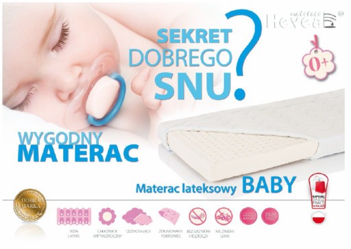 Hevea Latex Mattress Baby 140x70 Medica