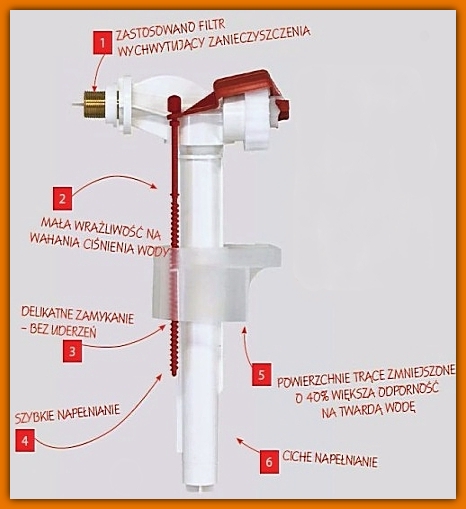 НАПОЛНИТЕЛЬНЫЙ КЛАПАН ДЛЯ УНИТАЗА СНИЗУ Металл AlcaPLAST A18