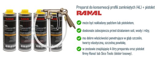 ОБСЛУЖИВАНИЕ ЗАКРЫТЫХ ПРОФИЛЕЙ RANAL 4L + ПИСТОЛЕТ