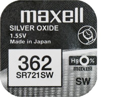 1x СЕРЕБРЯНАЯ БАТАРЕЯ MAXELL SR 721 SW 362 SR58 V532