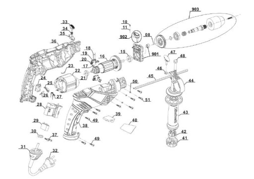 Роторная дрель EINHELL RT-ID 65 65/1 TE-ID 650