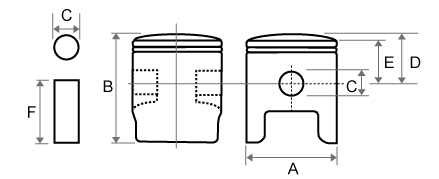 ПОРШЕНЬ НАМУРА Kawasaki KX 125 98-00 53,95