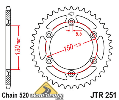 Комплект привода Yamaha YZ 125 05-13 японская цепь DiD + звездочки