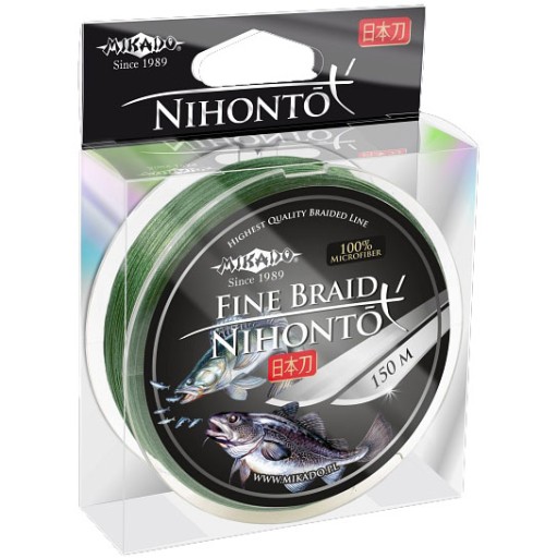 Mikado Nihonto Fine Braid Зеленый 0,06 мм