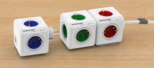 Listwa kostka allocacoc PowerCube 4 gniazda 2xUSB