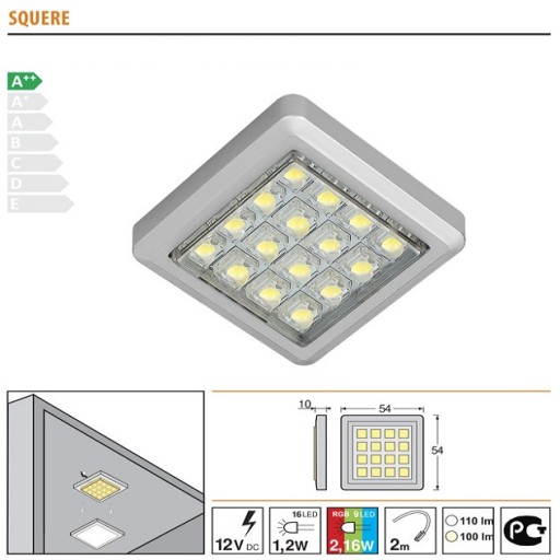 SQUERE LED 12V светильник для подшкафной мебели N