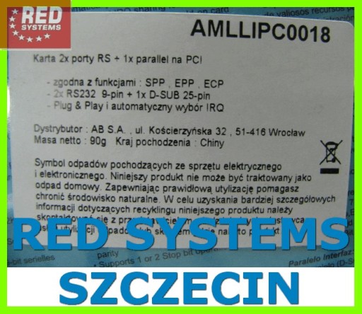 Плата контроллера PCI RS232 Последовательный порт LPT WIN7 8 10