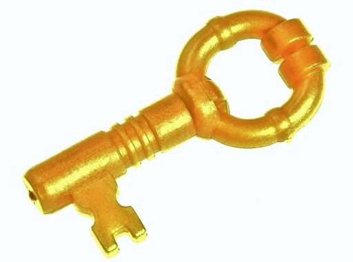 LEGO Antique Key 40359a Жемчужно-золотой ключ