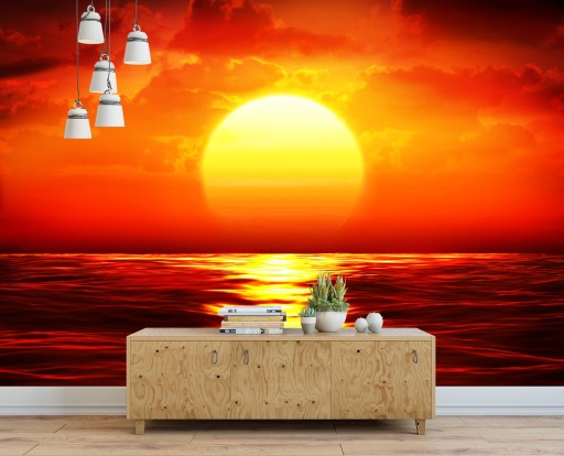 3D закат на море Обои 312x219 F00544