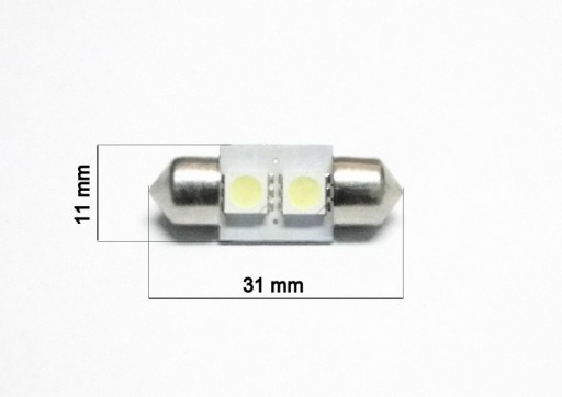 ЛАМПОЧКА 2 LED 5050 SMD ТРУБКА 31мм C5W ФЕСТОН 24В