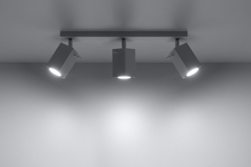 LAMPA SUFITOWA PLAFON LED SQUARE 3 PUNKTOWY BIAŁY DO KUCHNI JADALNI SALONU