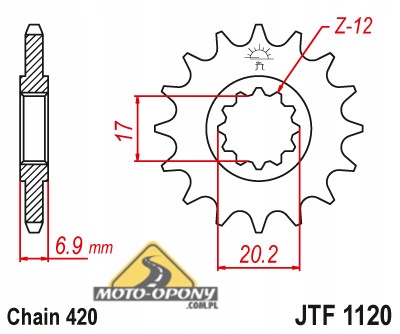 Передняя звездочка Aprilia Yamaha TZR RS 50 14 зубьев