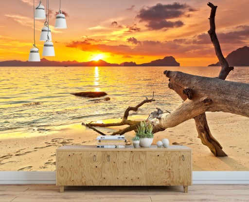 3D фотообои пляж море солнца 152x104 F00143