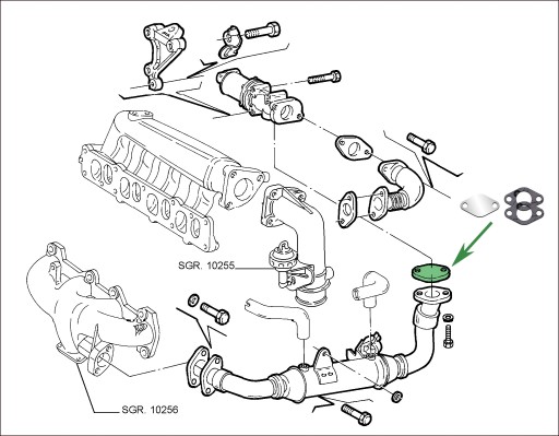 Заглушка EGR 1.9 JTD 2.4 JTD 8V LANCIA Lybra