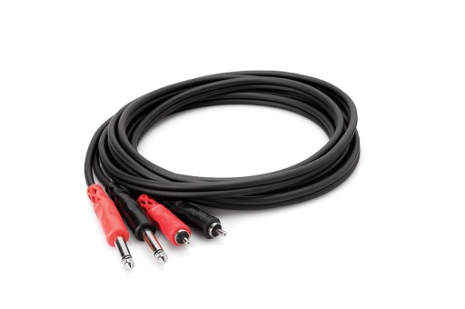 HOSA - Interconnect Cable 2 x TS 6,35 мм - 2 x RCA