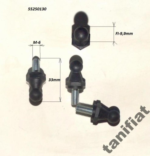 SWORZEŃ SPINKA MOCOWANIE POKRYWY SILNIKA OE 55250130 ALFA ROMEO FIAT LANCIA