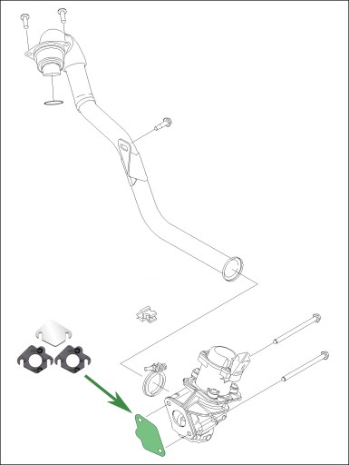 Заглушка EGR PEUGEOT 206 207 307 308 407 1007 Expert Partner 1.6 HDi