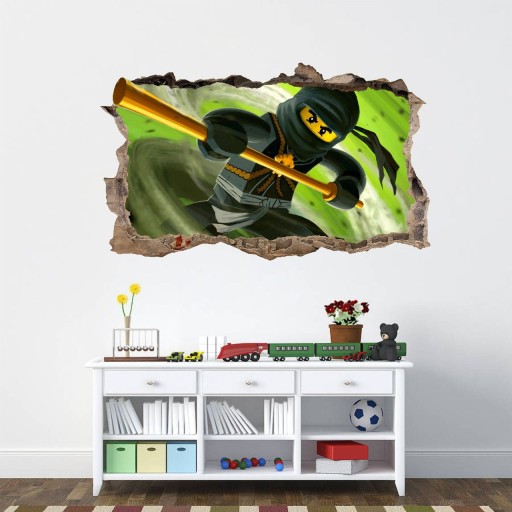 Наклейка на стену с плакатом LEGO NINJAGO! 3D XL!