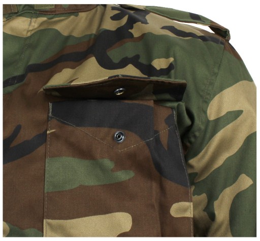 МУЖСКАЯ ЗИМНЯЯ ВОЕННАЯ КУРТКА-ПАРКА M65 MIL-TEC FIELDJACKET 2-в-1, камуфляж «Woodland», размер XL