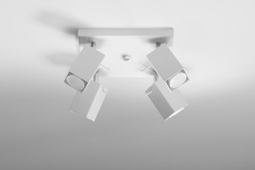 LAMPA SUFITOWA PLAFON LED SQUARE 4 PUNKTOWY BIAŁY DO KUCHNI JADALNI SALONU