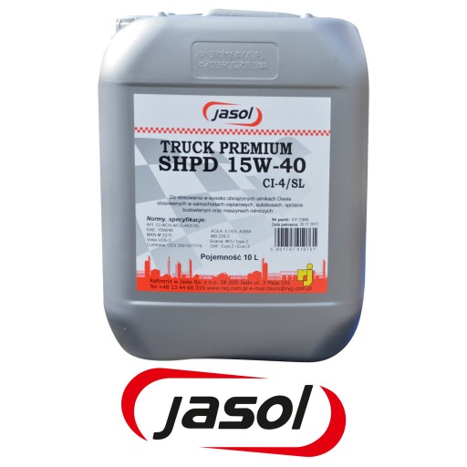 JASOL TRUCK SHPD МОТОРНОЕ МАСЛО 15W40 - - 10л.