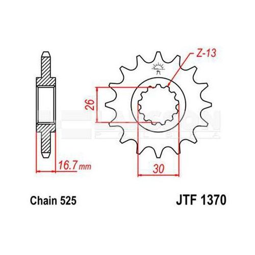 Передняя выходная звездочка Honda CBF CBR XL JTF1370