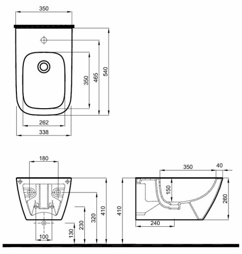 Чаша для биде KOŁO MODO L33120 L35100 L30115 REFEX