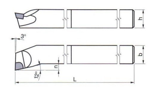 Токарно-ножевая расточная оправка NNWb ISO9R 2020 K20 20x20