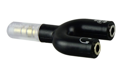 ADAPTER STEREO MiniJACK 3,5mm M x1 -> F x2 4PIN