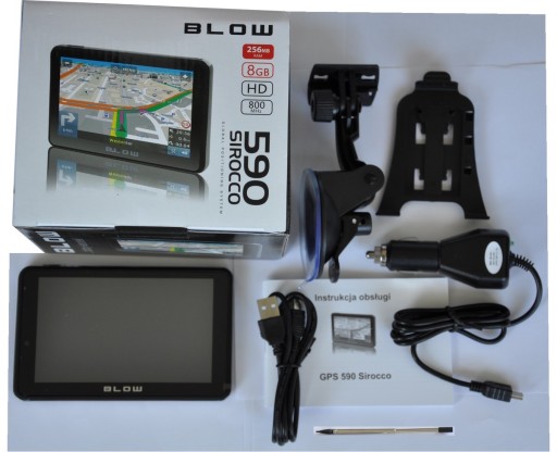 BLOW NAVIGATION GPS590 5-ДЮЙМОВЫЙ ЭКРАН КАРТЫ ЕВРОПЫ PL