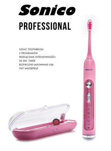 Электрическая зубная щетка SONICO PROFESSIONAL PINK