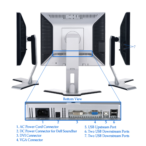 МОНИТОР DELL 19 ДЮЙМОВ 1907FP PIVOT USB