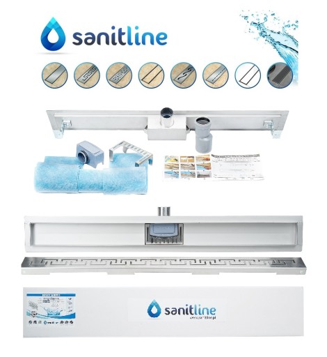 SANITLINE Линейный слив 70см Комплект + схемы PL