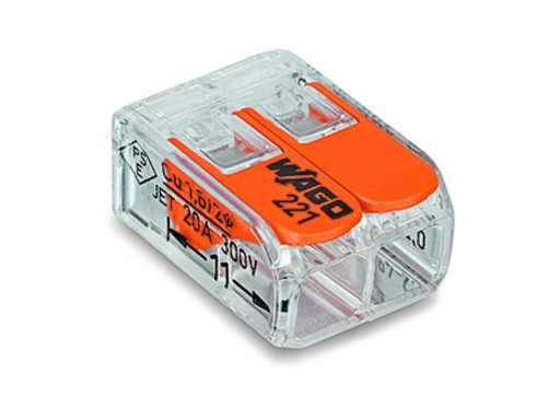 SZYBKOZŁĄCZKA WAGO UNIWERSALNA 2x0,2-4mm² 100szt