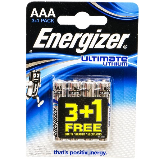 ENERGIZER LITHIUM LR03 ЛИТИЕВАЯ БАТАРЕЯ AAA 4 шт. BL