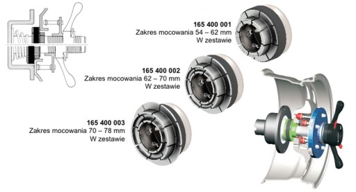 Комплект из 3 центральных рукавов. 54-78 мм HAWEKA - DuoExpert