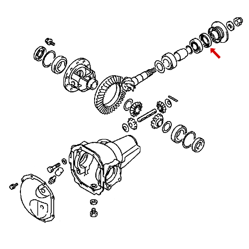 SIMER. MOSTU MITSUBISHI L200 06- / PAJER Uszczelniacz przedniego mostu