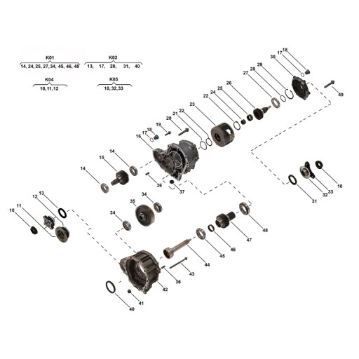 КОМПЛЕКТ ПОДШИПНИКОВ РЕДУКТОРА MERCEDES SEC C E S