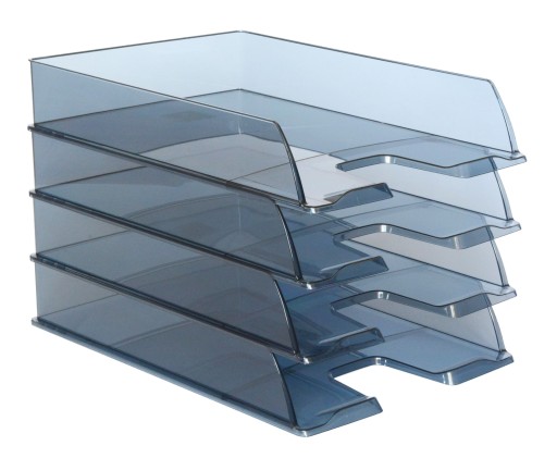ПОЛКА Ящик Лоток для документов А4 ДЫМЧАТЫЙ 10 шт.