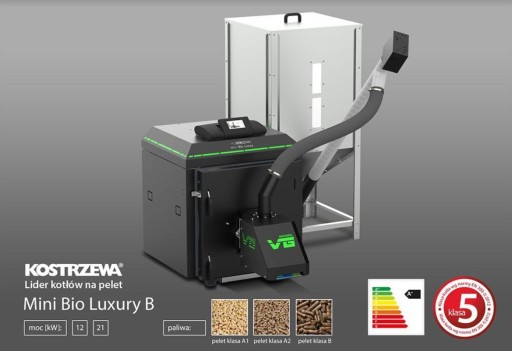 KOSTRZEWA Mini Bio Luxury B 15 kW kocioł piec na pellet ZUM + GRATIS