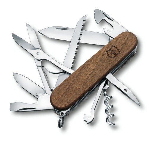 Victorinox 1.3711.63, scyzoryk Huntsman Wood + etui skórzane 4.0520.3, 91mm