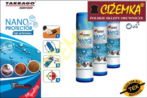 1x TARRAGO Nano Protector 250 мл пропитка для обуви