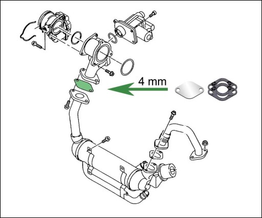 Заглушка EGR FORD Galaxy 1.9 TDi AHU AFN ANU AVG