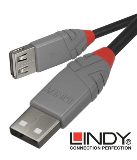 УДЛИНИТЕЛЬ USB 2.0 A-A LINDY 36701 — 0,5 м