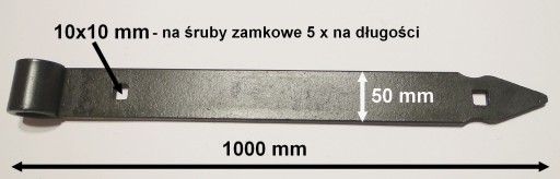 СТРОИТЕЛЬНАЯ ПЕТЛЯ ДЛЯ ГАРАЖА, ЧЕРНАЯ 100см + КРЮЧОК