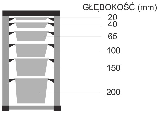 POJEMNIK GASTRONOMICZNY GN 2/3 gł.40MM STAL 23040