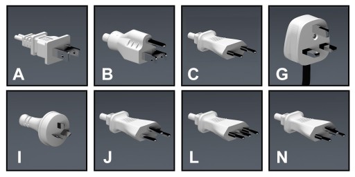 Адаптер питания wt E - gn A/B/C/G/I/J/L/N белый