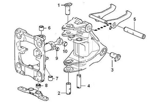 ШТИФТЫ + ВТУЛКИ ВЫХОДЯТ ЗАДНЕГО КОВША VOLVO BL71 BL70 BL60 BL61